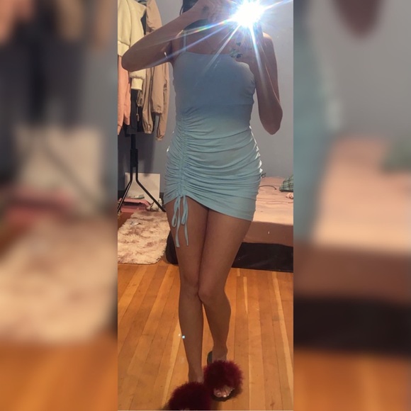 Ruched Mini/Midi Dress - Picture 2 of 3